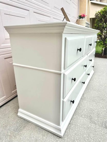 White 7 Drawer Wooden Dresser